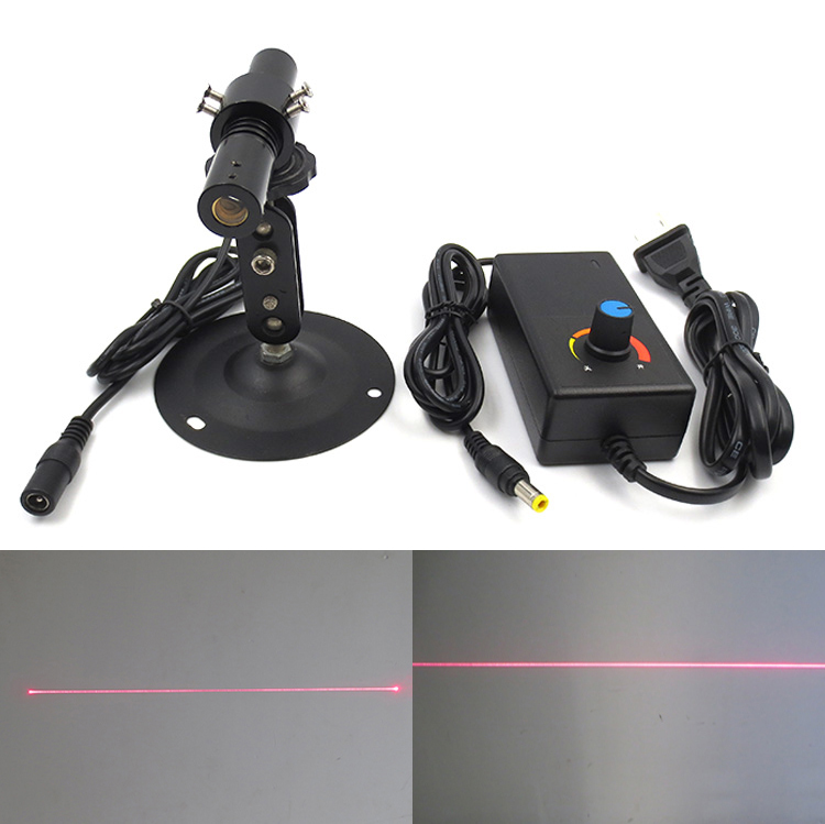 638nm 120mW Powell Uniform Red Line Laser Module 0.08mm Minimum Linewidth 16x90mm